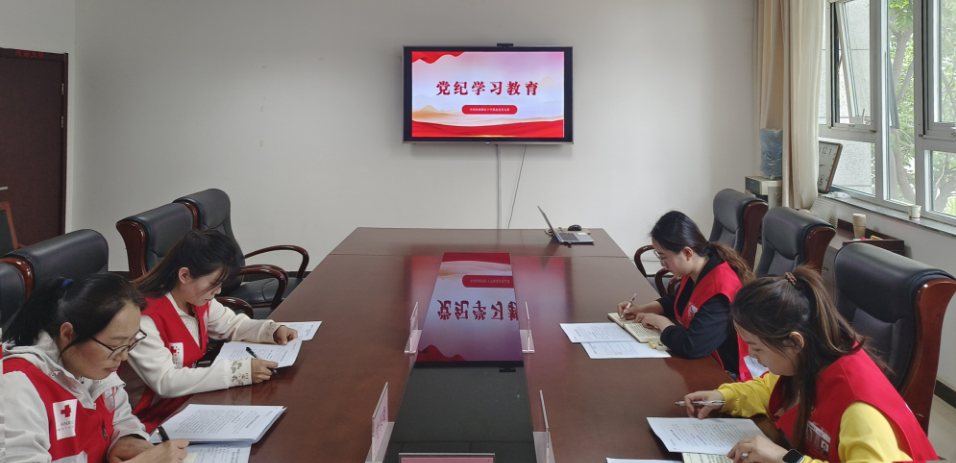 河南省红十字基金会党支部召开党纪学习教育专题会议